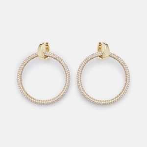 Octavia Elizabeth White Eternal 18Kt Hoop Earrings With Diamonds