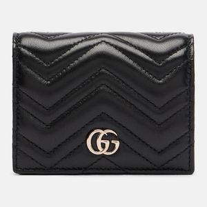 Gucci Black Gg Leather Bifold Wallet