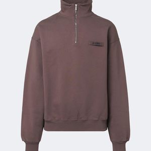Jacquemus Brown Camionneur Half-Zip Cotton Jersey Sweatshirt for men