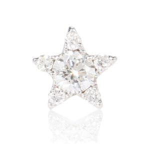 Maria Tash Weiß Einzelner Ohrring Diamond Star aus 18kt Weissgold mit Diamanten