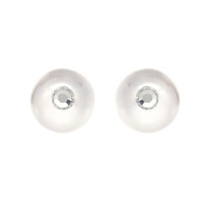 Peet Dullaert Weiß Ohrringe Match mit Zierperlen und Swarovski-Kristallen