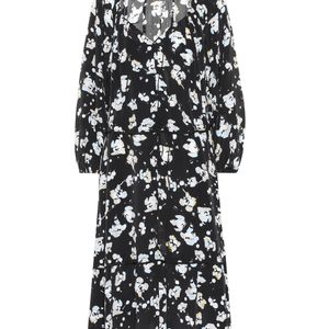 Robe Artistic Blossoms imprimee en soie melangee Dorothee Schumacher en coloris Noir