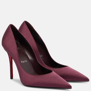 Christian Louboutin Purple Miss Z 100 Crepe Satin Pumps