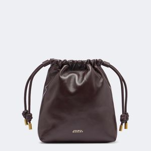 Isabel Marant Brown Silven Mini Leather Bucket Bag