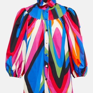 Emilio Pucci Red Printed Cotton Blouse