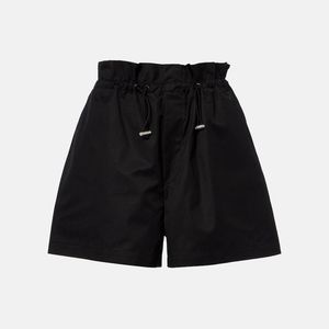 Agolde Black Lydia Cotton-Blend Shorts