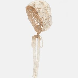 Magda Butrym White Crochet Cotton Hood