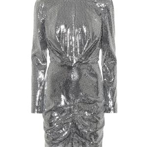 MSGM スパンコール ドレス メタリック