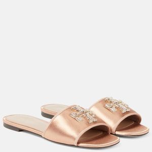 Tory Burch Natural Miller Crystal-Embellished Slides