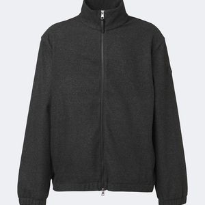 Moncler Black Leather-Trimmed Bomber Jacket for men