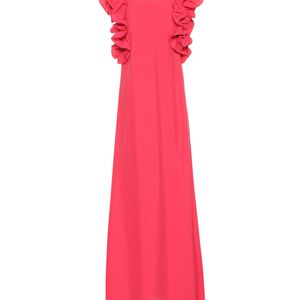 Co. Pink Maxikleid mit Rüschen