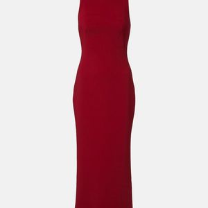 Givenchy Red Cady Crepe Midi Dress