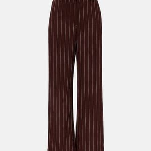 Jonathan Simkhai Purple Tavar Pinstripe Wide-Leg Pants