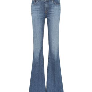 J Brand Blau High-Rise Flared Jeans Valentina