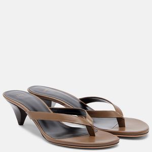 Jude Brown Rooty Leather Thong Sandals