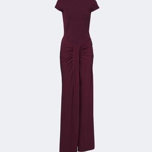 Jonathan Simkhai Purple Matilde Draped Jersey Gown