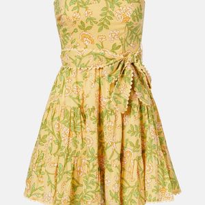 Poupette Yellow Christine Cotton Bandeau Minidress