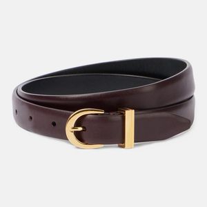 Khaite Black Luna Leather Belt