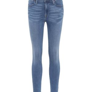 FRAME Blau High-Rise Skinny Jeans