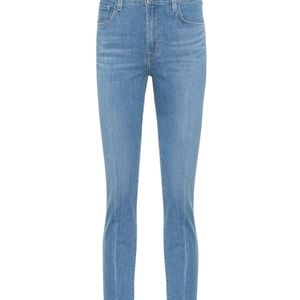 J Brand Blau High-Rise Cropped Jeans Ruby