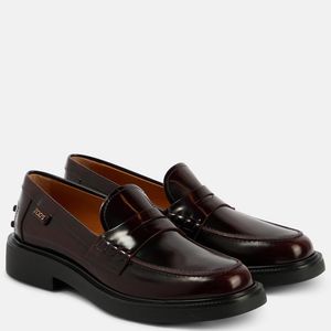 Tod's Black Leather Penny Loafers