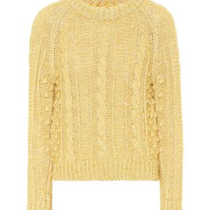 Jersey de mezcla de algodón y lana AlexaChung de color Amarillo