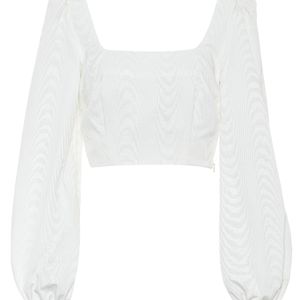 Racil Weiß Cropped-Top Moire