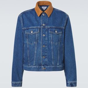 Bottega Veneta Blue Intrecciato Denim Jacket for men
