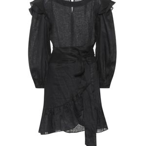 Robe Telicia en lin Étoile Isabel Marant en coloris Noir