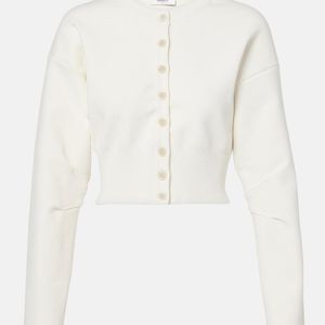 Wardrobe NYC White Cropped Cardigan