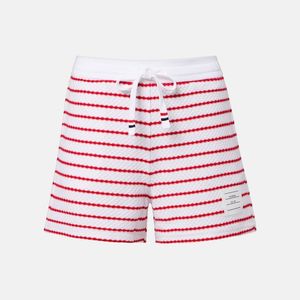 Thom Browne Red Striped Cotton Shorts