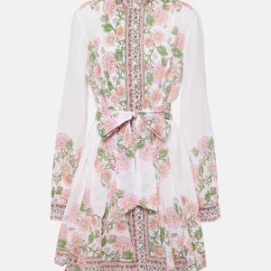 Juliet Dunn Floral Cotton Minidress
