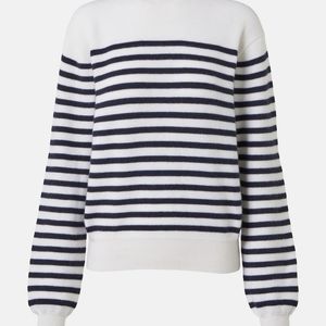 Khaite Blue Viola Striped Cashmere-Blend Sweater