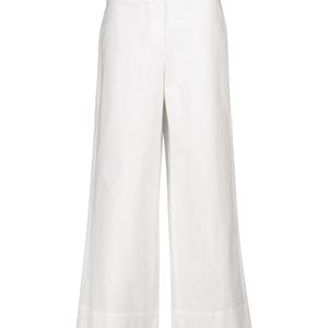 Pantaloni a gamba larga Lonza in cotone di Max Mara in Bianco