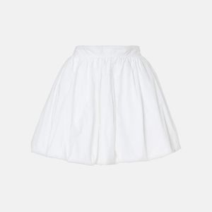 Patou White Cotton Miniskirt