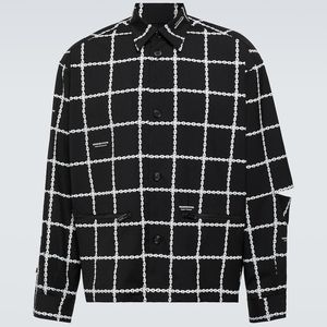 Undercover Black Printed Wool-Blend Jacket for men