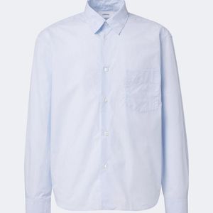 Lardini Blue Striped Cotton Poplin Shirt for men