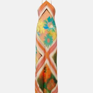 Staud Cubism Floral Maxi Dress