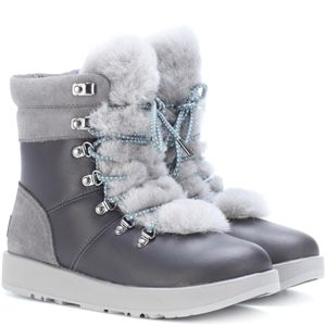 Ugg Grey Viki Waterproof Leather Ankle Boots