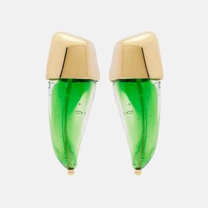 Bottega Veneta Green Prisma Glass Earrings