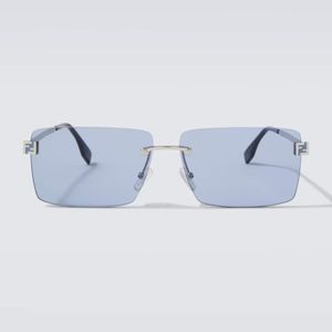 Fendi Blue Sky Rectangular Sunglasses for men