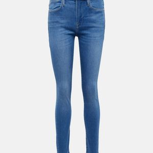 FRAME Blue Le High Skinny Raw After Jeans