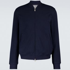 Brunello Cucinelli Sweatshirt aus Baumwoll-Jersey in Blau für Herren