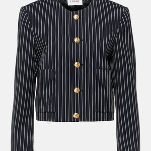 FRAME Blue Pinstripe Jacket