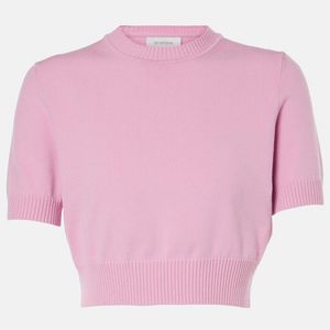 Sportmax Pink Premier Knitted Crop Top