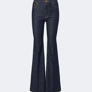 Zimmermann Blue Embroidered Flared Jeans
