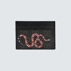 メンズ Gucci 【公式】 (グッチ)キングスネーク プリント GGスプリーム カードケースGGスプリームブラック