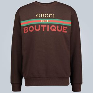 メンズ Gucci ロゴ スウェットシャツ ブラウン