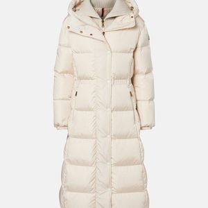Moncler Natural Chamer Hooded Down Coat