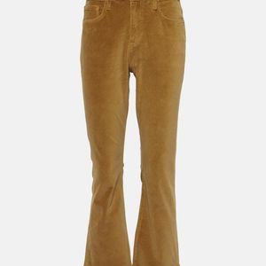 FRAME Natural Le Crop Mini Boot Velveteen Bootcut Jeans